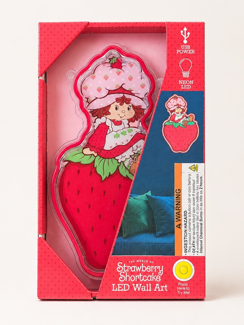 Strawberry Shortcake LED Wall Art Neon Light USB Powered New